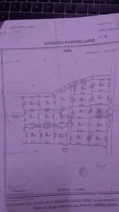 Parcelles à AGBODJEDO, Arrondissement de Tangbo-Djèvie Zone industrielle de GDIZ de GLO. Superficie: 500 m2 Prix: 2 000 000 FCFA